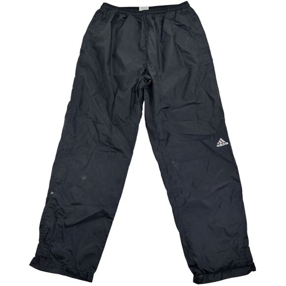 Vintage y2k Adidas Baggy Windbreaker Track Sweatpants Men's Large Black Athletic - Picture 1 of 12